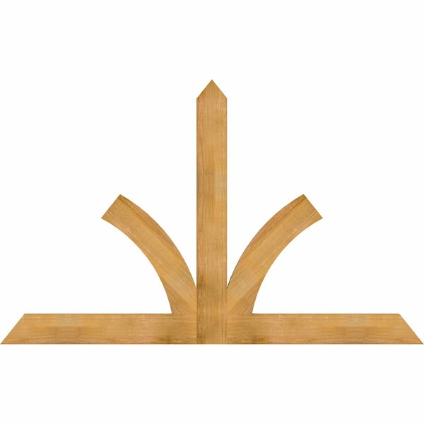 Ekena Millwork Richland Rough Sawn Timber Gable Bracket, Western Red Cedar, 84"W x 53"H x 2"D x 6"F, 15/12 Pitch GBW084X53X0206RIC00RWR - main